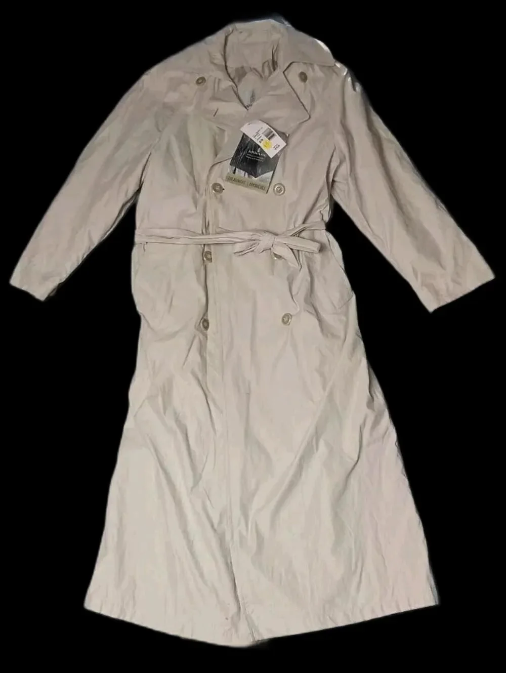 NWT! London Fog Jennifer Trench Coat $215 Womens Size 6 Biege Long Buttons...